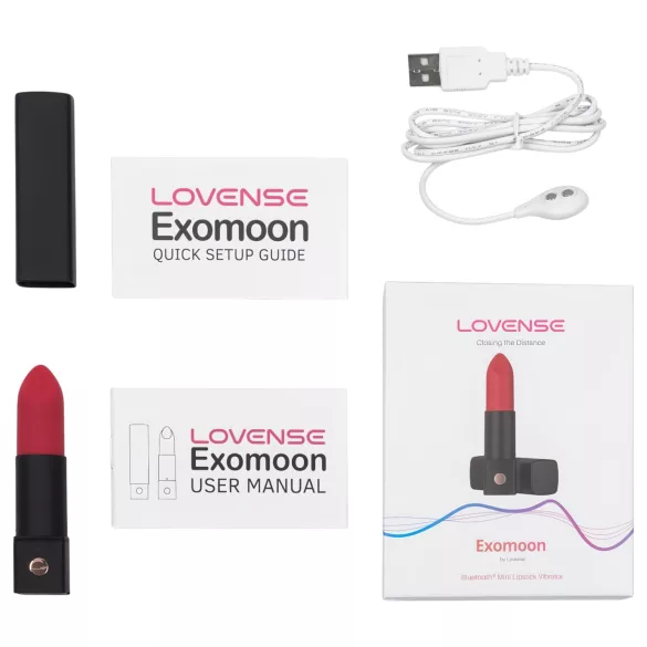 Lovense Exomoon - mini vibrator in lippenstiftvorm (zwart)