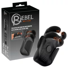 Rebel - pulserende, vibrerende masturbator (zwart)