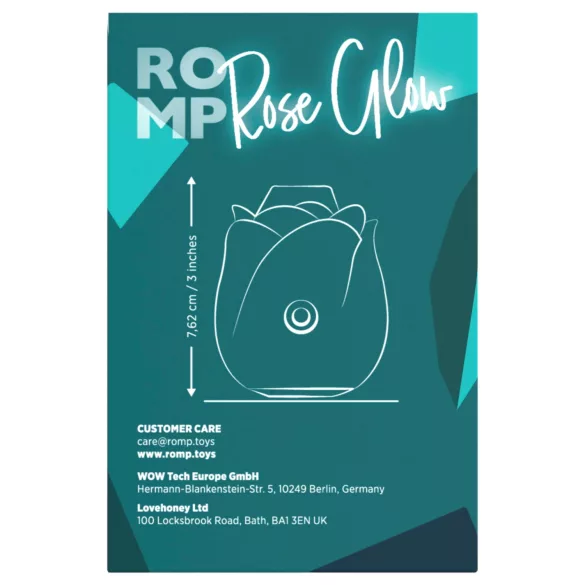 ROMP Rose Glow - luchtdruk clitorisstimulator (blauw)