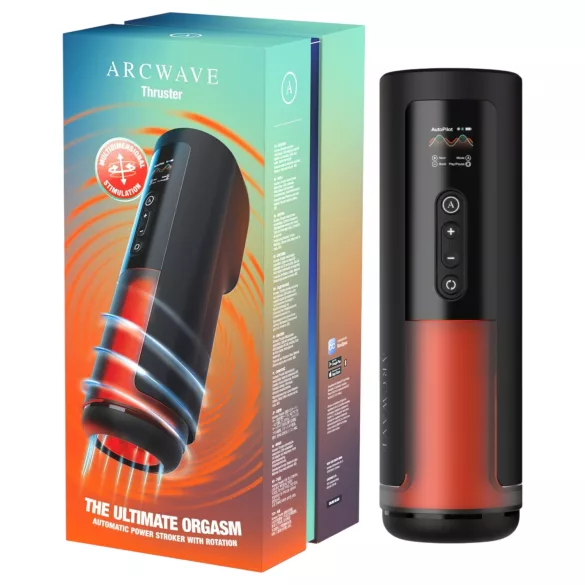 Arcwave Thruster - duwende en roterende automatische masturbator (zwart)