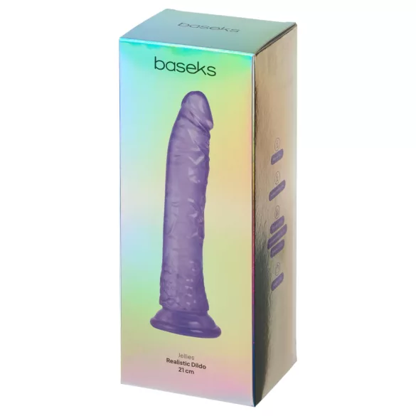 Baseks Jellies - zuignapgel dildo (paars)