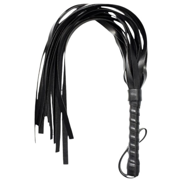 Zwarte kunstleren zweep (42cm)