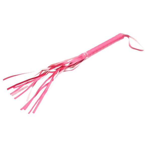 Roze kunstleren zweep (42 cm)