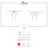 Obsessive Miamor - Zwarte kanten damesstring met netdetails (open ontwerp) - L/XL