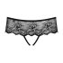 Obsessive Merossa - glinsterende open dames-string - zwart - 2XL/3XL