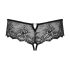 Obsessive Merossa - glinsterende open dames-string - zwart - 2XL/3XL