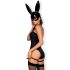 Obsessive OB7008 Sexy Bunny - konijnenmeisje kostuum (zwart) - L/XL