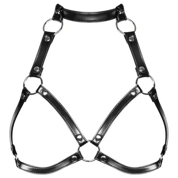 Obsessive - bodyharnas met halternek - zwart - S-L