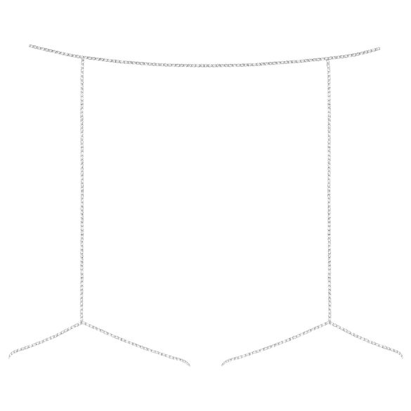 Obsessive Bijou 905 - sierlijke lichaamsharnas onderkant (zilver) - S-L