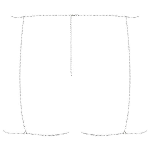 Obsessive Bijou 905 - sierlijke lichaamsharnas onderkant (zilver) - S-L