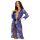 Obsessive Cobaltess - kanten ochtendjas (blauw) - L/XL