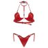 Obsessive Inferro - bh set met bandjes - lederlook - rood