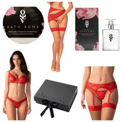 Obsessive Aloisa - lingerie cadeau box - 6-delig - rood