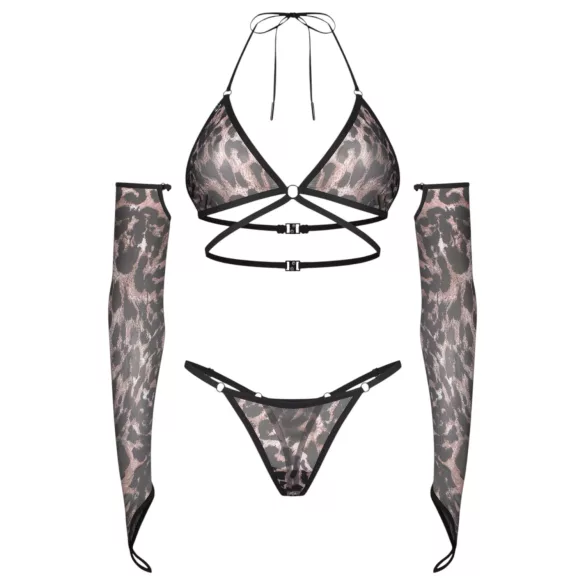 Obsessive Addia - luipaardprint netset - L/XL