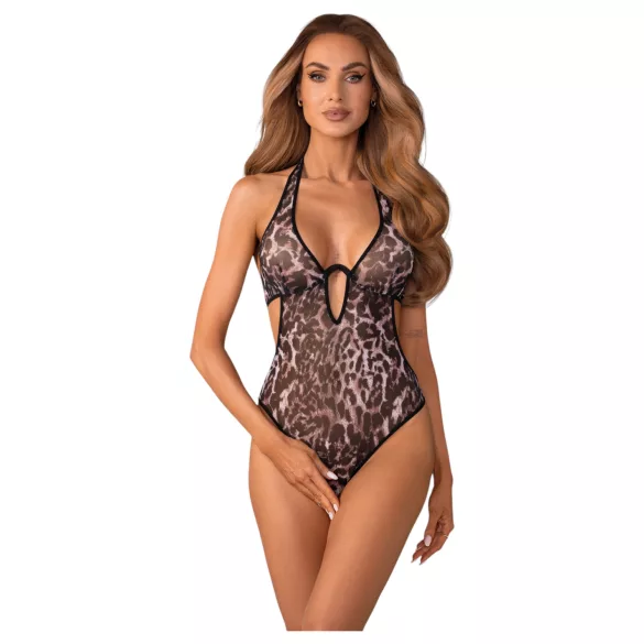 Obsessive Addia - luipaardprint open body - L/XL