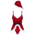 Obsessive Hot Santa - driedelig kerstvrouw kostuum voor dames (rood)