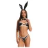 Obsessive Night Bunny - vierdelig konijnenpakje voor vrouwen (zwart)