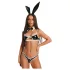Obsessive Night Bunny - vierdelig konijnenpakje voor vrouwen (zwart)