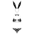 Obsessive Night Bunny - vierdelig konijnenpakje voor vrouwen (zwart)
