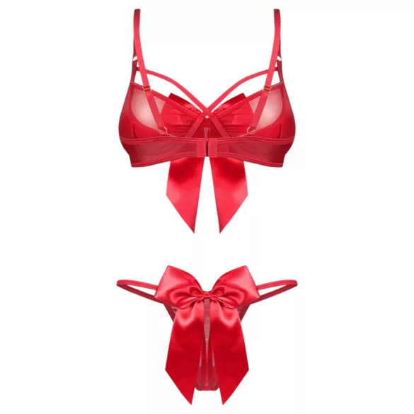 Obsessive Gifty - tweedelig sexy lingeriesetje voor vrouwen (rood) - L/XL