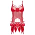 Obsessive Gifty - bustier en open string set (rood)