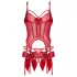 Obsessive Gifty - bustier en open string set (rood) - L/XL