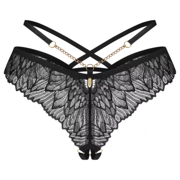 Obsessive Matildea - open kanten string (zwart) - L/XL