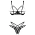 Obsessive Matildea - set met open bh (zwart)