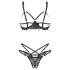 Obsessive Matildea - set met open bh (zwart)