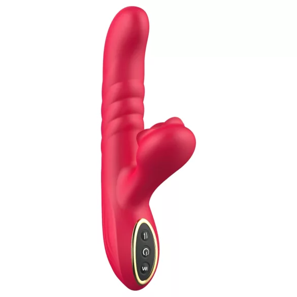 Sweet Play - vibrator met stootfunctie en clitorisstimulatie - siliconen - roze