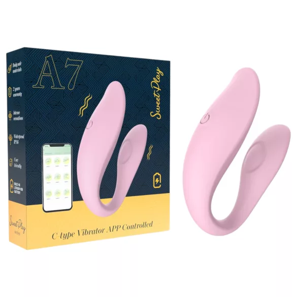 Erospace Sweet Play - app‑gestuurde partner vibrator (roze)