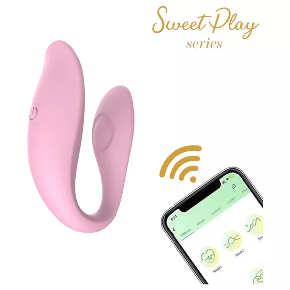 Erospace Sweet Play - app‑gestuurde partner vibrator (roze)