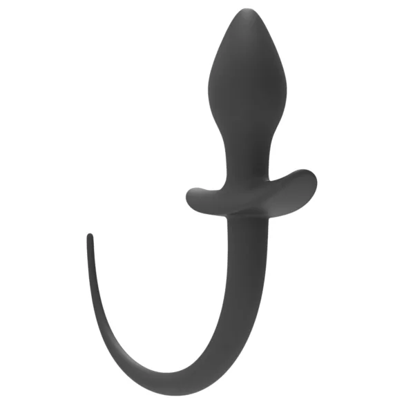 Erospace Wild Play - anale plug met staart, voor rollenspel (zwart)