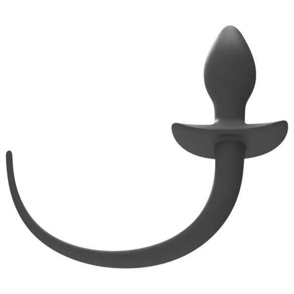 Erospace Wild Play - anale plug met staart, voor rollenspel (zwart)