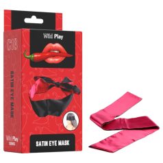 Wild Play - satijnen oogmasker (zwart-roze)