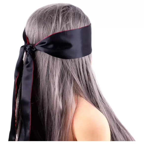 Wild Play - satijnen blinddoek - zwart/roze