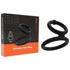 Men's Play - penis- en balzakring - siliconen - zwart