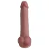 Natural Play - siliconen dildo 24 cm (natuurlijk)