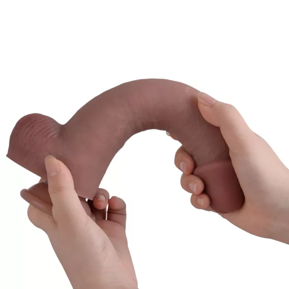 Natural Play - siliconen dildo 24 cm (natuurlijk)