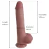 Natural Play - siliconen dildo 24 cm (natuurlijk)