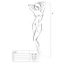 Passion BS007 - net overall met patroon - zwart - S-L