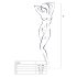 Passion BS010 - open net catsuit (zwart) - S-L