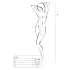 Passion BS016 - lingerie set - minimalistisch netstof - zwart - S-L