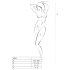 Passion BS021 - mouwloze, open net catsuit (wit) - S-L