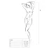 Passion BS031 - ouvert catsuit - wit - S-L