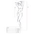 Passion BS034 - Rozen-Innige Netset (zwart) - S-L