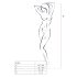 Passion BS034 - Rozenkant Netset (wit) - S-L