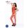 Passion BS036 - rode open jumpsuit met rozenmotief - S-L