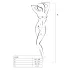Passion BS038 - lingerie set - zigzag netpatroon - zwart - S-L