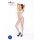 Passion BS044 - bloemmotief, opengewerkte bodysuit (wit) - Maten S-L